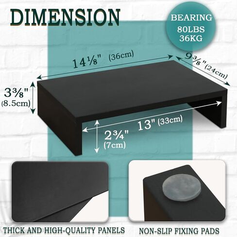 حامل TEAMIX ذو شاشة واحدة مع مساحة تخزين 50.8 سم حامل الكمبيوتر المحمول حامل التلفزيون منظم رفوف سطح المكتب للمكتب والمنزل الأسود (طبقة واحدة + حقيبة قماشية) in Kuwait