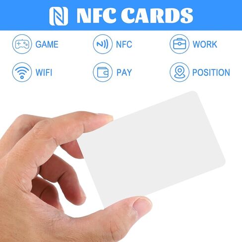 40 Pcs NFC Cards NFC Tags NFC 215 Card White Blank NTAG215 Rewritable NFC Tags 504 Bytes Memory Compatible with Android and NFC Enabled Mobile Phones Devices in Saudi Arabia
