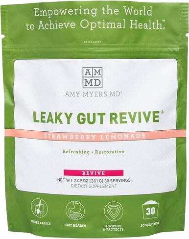 Dr. Amy Myers Revive Powder for Leaky Gut Repair – L Glutamine Powder to Reduce Symptoms Like Constipation, IBS, Diarrhea, Bloating – Plant Based Supplement to Maintain A Healthy Gut Lining in Saudi Arabia