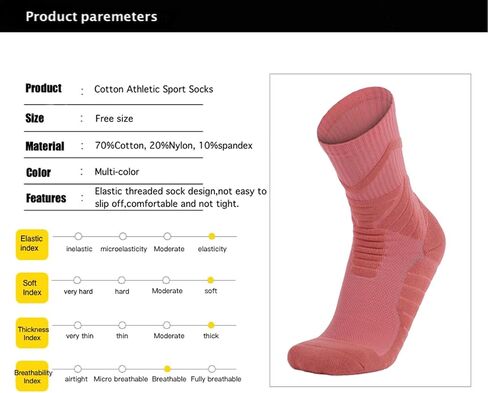 AnsrJ Basketball socks for Men or Women,Elite Athletic Cushion Crew Socks with Arch Compression 3-Pack in Kuwait