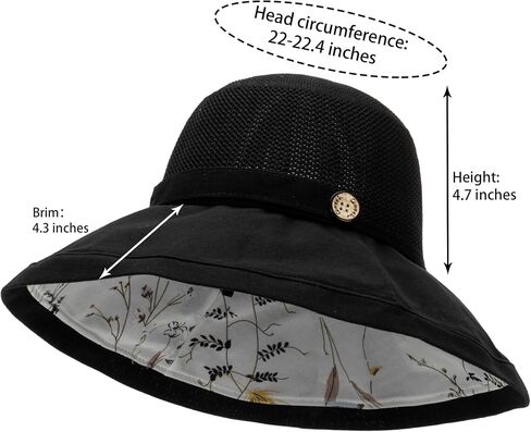 Women's-Mesh-Sun-Hats Beach Bucket Caps Outdoor-UV-Protection Foldable-Hat in Kuwait