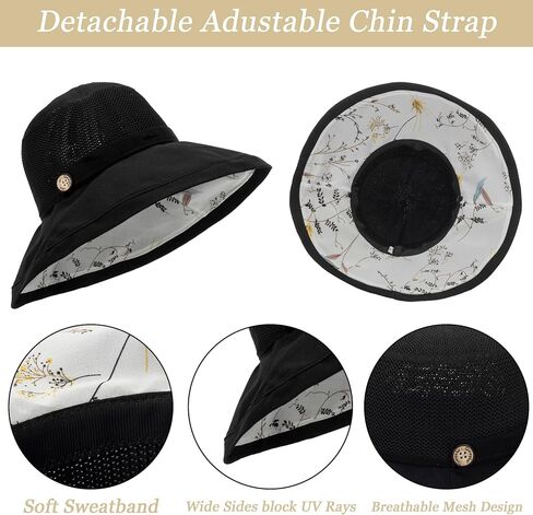 Women's-Mesh-Sun-Hats Beach Bucket Caps Outdoor-UV-Protection Foldable-Hat in Kuwait