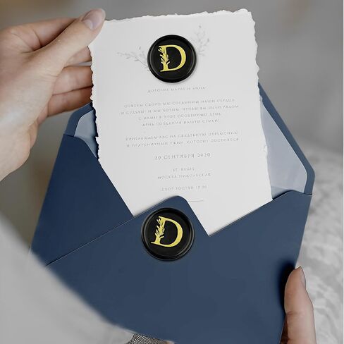 25Pcs Wax Seal Stickers Handmade Vintage Botanical Leaves Adhesive Letter Wax Stickers for Wedding Party Invitations, Envelope, Gift Wrap, Christmas(Initial Q, Gold) in Saudi Arabia