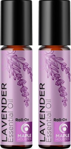 Lavender Essential Oil Roll On - Calming Aromatherapy Oil Roller for Sleep Headaches and Relaxation - Natural Pre-Diluted Sleep Oil for Nighttime Relaxation with Lavender Essential Oil for Skin in Kuwait
