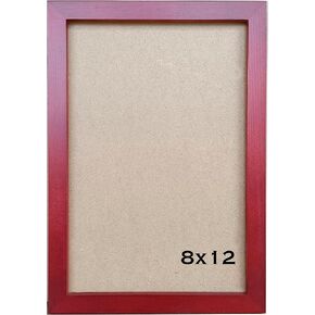 ZXT-parts 12x16 Picture Frame Red. Solid Wood, 2 Acrylic Panels (not Glass), 1 Piece of Copper Paper (Black and White), can Display Works of Art, Photos, etc. Wall hanging.1 Pack.