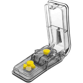Pill Cutter for Small or Large Pills. The Best Multiple Pill Splitter Ever! Design in The USA. Doubles as a Pill Box. Not Suitable for Tiny Pills. Keychain Pill Holder As a Bonus