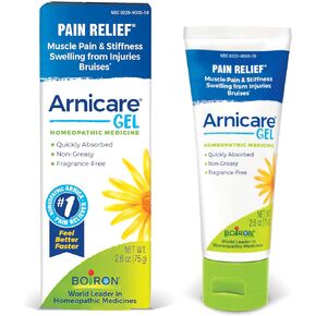 Boiron Arnicare Gel and Arnica 30c Value Pack for Pain Relief, Muscle Soreness, and Swelling from Bruising or Injury - 2.6 oz + 80 Pellet Tube