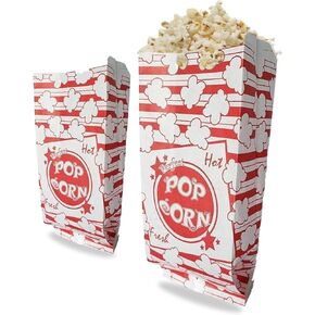 Concession Essentials 1 Oz Popcorn Bags. Pack of 500 Count. Printed Paper Popcorn Bags