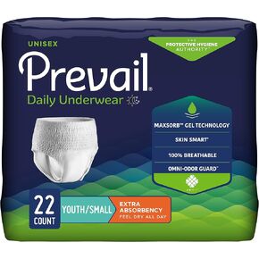 Prevail Extra Adult Underwear Diaper, Medium, Extra Absorbency, PV-512 - Pack of 20