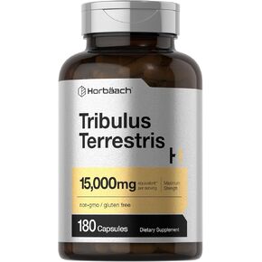 Tribulus Terrestris for Men 15000mg | 180 Capsules | Non-GMO, Gluten Free Extract Supplement | by Horbaach