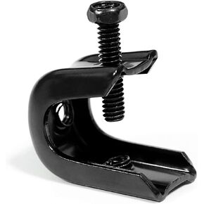 Bueyfolt 1/4"-20 Beam Clamp for Threaded Wire Ring, Zinc Plated Steel Beam Clamp for 1/2 inch Flanges and 1/4-20 Thread Rod, 25 Packs