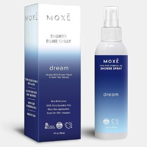 MOXE Shower Mist, Spa Steam Spray, Certified Natural Essential Oils, Aromatherapy, Tension Relief (Dream, 4 Fl Oz (Pack of 1))