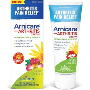 Boiron Arnicare Arthritis Cream with Devil’s Claw for Pain Relief of Knees, Hands, Wrists, Elbows, Joints & Muscles – Quickly Absorbed & Fragrance-Free – 2.5 oz