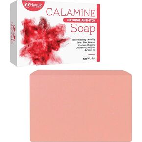 Natural Instant Itch Relief Soap Bar – Calming Calamine Soap for Itchy Skin, Bug Insect Mosquito or Ant Bite, Eczema, Poison Ivy Rash, Chicken Pox – Pure Raw Anti-Itch Defense Cleansing Skincare Made in USA (4 Ounce (Pack of 1))