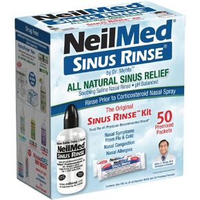 NeilMed Sinus Rinse - A Complete Sinus Nasal Rinse Kit, 50 count (Pack of 1)