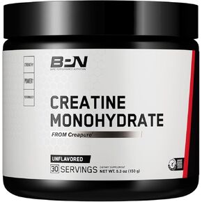BARE PERFORMANCE NUTRITION, BPN Creatine Monohydrate with Creapure, Unflavored, 60 Servings