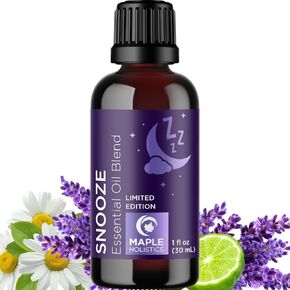Sleep Essential Oil Blend for Diffuser - Snooze Blend Essential Oil for Sleep with Roman Chamomile Lavender Cedarwood and More - Aromatherapy Oil Blend for Nighttime Relaxation