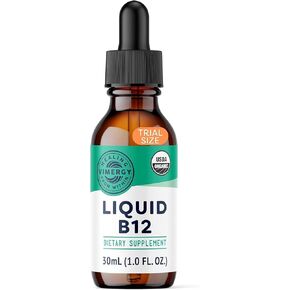Vimergy USDA Organic Kids B12 – Alcohol Free B12 Liquid Vitamin - Supports Brain Function, Energy Production, Nervous System, Memory - No Gluten, Non-GMO, Vegan & Paleo - Naturally Sweet (55 ml)