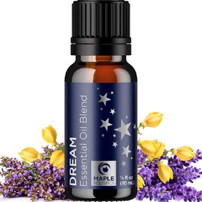 Sleep Essential Oil Blend for Diffuser - Dream Essential Oil for Diffusers Aromatherapy and Wellness with Ylang-Ylang Clary Sage Roman Chamomile and Lavender Essential Oil for Nighttime Support 10mL
