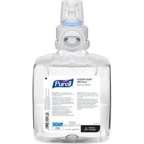 PURELL HEALTHY SOAP Mild Foam, Fragrance Free, 1200 mL Foam Hand Soap Refill for PURELL CS8 Automatic Soap Dispenser (Pack of 2) – 7874-02 - Manufactured by GOJO, Inc.