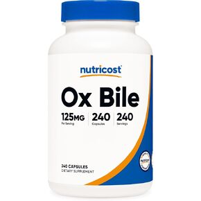 Nutricost Ox Bile Capsules 500mg Per Serving (120 Capsules) - Gluten Free & Non-GMO