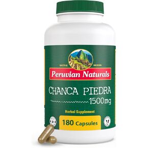 Peruvian Naturals Chanca Piedra 150 Capsules “Stone Breaker" – Kidney Support Supplement - 150 Vegan Pills of 100% Natural Chancapiedra Grown in Peru