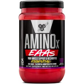BSN Amino X EAAs, Muscle Recovery & Endurance, 10g Essential Amino Acids, 5g BCAAs, Zero Sugar, Caffeine Free, Watermelon Splash, 13.2oz, 25 Servings