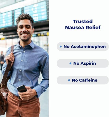 Emetrol Non-Drowsy Nausea Relief - Travel Friendly Nausea Medicine for Upset Stomach - Pharmacist Recommended Nausea Relief - Lemon Flavor, 42 Tablets in Kuwait