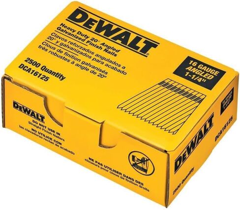 DEWALT Finish Nails, 20-Degree, 1-1/4-Inch, 16GA, 2500-Pack (DCA16125) in Saudi Arabia