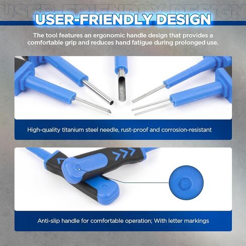 Terminal Removal Tool Kit 23pcs Terminal Ejector Kit, Depinning Tool with Rubber Handle, Electrical Connector Pin Removal Tool for Vehicles, Universal Terminal Removal Kit Car Pin Extractor Tool Set in Saudi Arabia
