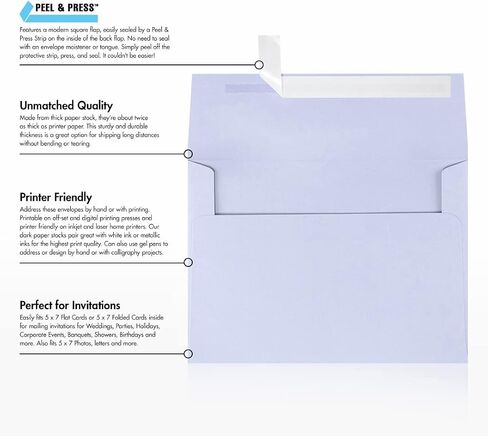 LUXPAPER A7 Invitation Envelopes for 5 x 7 Cards in 80 lb. Avocado, Printable Envelopes for Invitations, w/ Peel and Press Seal, 50 Pack, Envelope Size 5 1/4 x 7 1/4 (Green) in Saudi Arabia
