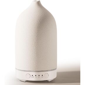 Diffuserlove Ceramic Diffuser 200ML Essential Oil Diffusers Aromatherapy Essential Oil Diffuser for Room 2 Mist Modes Air Diffuser for Home Bedroom Stone Diffuser