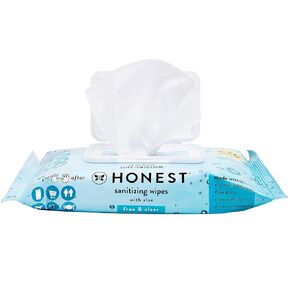 The Honest Company Sanitizing Alcohol Wipes | Kills 99% of Germs, Made With Aloe | Unscented, 150 Count (3 Packs of 50)