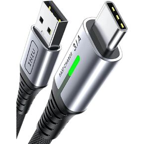 اي ان اي يو كيبل USB C، [5 قطع 3.1 امبير] كيبل شحن سريع USB نوع C، نايلون (3.3+3.3+6.6+6.6+10 قدم) شاحن جوال USB A الى USB C لسامسونج جالكسي اس 21 اس 20 اس 10 بلس نوت 10 ال جي جوجل بيكسل ون بلس