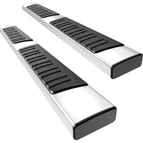 AUTOSAVER88 Running Boards Compatible with 1999-2016 Ford F-250 F-350 Crew Cab, 6 Inches Aluminum Black Side Steps Nerf Bars