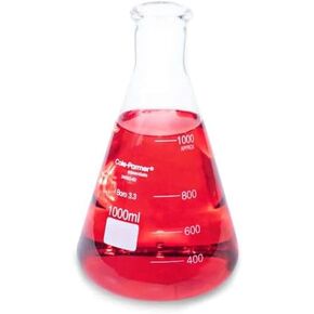 Cole-Parmer Erlenmeyer Flask, Glass, 125 mL, 12/PK