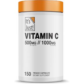 It's Just! - Vitamin C Powder, 100% Pure Ascorbic Acid, Food Grade, Immune Support, Homemade Cosmetics (11oz)
