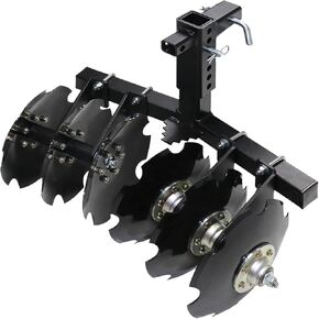 Battle Armor Designs Big Buck 28" Cut Width ATV/UTV Disc Plow Harrow with Universal 2" Receiver Mount, Cultivates 1 to 2 Acres