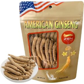 American Wisconsin Ginseng — Small Long Root 西洋参/花旗参 Premium Quality Panax Ginseng. Boosts Body Immunity, Energy for Men & Women (4 Oz. (Bag of 1))