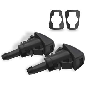 Windshield Washer Nozzles Kit, Washer Jet and 2 Meter Fluid Hose with Connector, Windshield Washer Hose Kit Compatible with Chrysler, Dodge, Jeep, Replaces OEM #: 4805742AB, 5113049AA