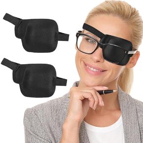 AMZVIO 2PCS Eye Patches for Adults, 3D Eye Patch Medical,Ajustable Eyepatch for Amblyopia Lazy Eye Treatment Recovery after Cataract Surgery(Left Eye)…