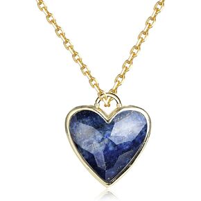 JBAERD Healing Crystal Necklace Womens Pendant Necklace,Angel Wings Crystal Gemstone Necklaces Jewelry for Women Men Bullet Pendant with Gifts Box