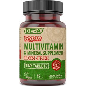 Vegan Multivitamin Mineral Supplement Tiny Tablets Iron Free (Pack of 2)