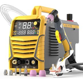 TOOLIOM 50A Non-Touch Pilot ARC Air Plasma Cutter Dual Voltage 110V/220V IGBT Inverter Metal Cutting Machine 1/2" Clean Cut
