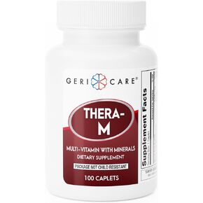 100 Caplets Thera Tabs M High Potency Multivitamin with Minerals Nutritional Supplement