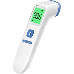 Non-Contact Thermometer for Adults and Kids, Digital Forehead Thermometer with Fever Alarm, Silent Mode and 35-Set Memory, Forehead/Object 2 in 1 Mode, FSA/HSA Eligible Thermometer