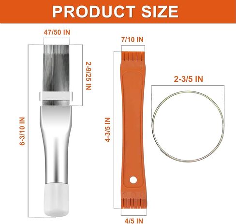Cenipar 2PCS Air Conditioner Condenser Fin Comb Set Include FCR6 Fin Comb and Condenser Fin Comb Brush Repair Tool for Condenser Coil in Saudi Arabia