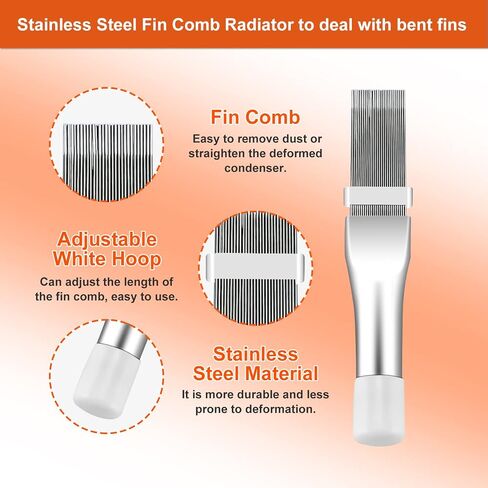Cenipar 2PCS Air Conditioner Condenser Fin Comb Set Include FCR6 Fin Comb and Condenser Fin Comb Brush Repair Tool for Condenser Coil in Saudi Arabia
