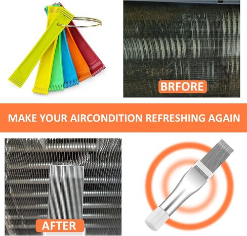 Cenipar 2PCS Air Conditioner Condenser Fin Comb Set Include FCR6 Fin Comb and Condenser Fin Comb Brush Repair Tool for Condenser Coil in Saudi Arabia