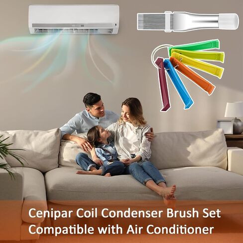 Cenipar 2PCS Air Conditioner Condenser Fin Comb Set Include FCR6 Fin Comb and Condenser Fin Comb Brush Repair Tool for Condenser Coil in Saudi Arabia